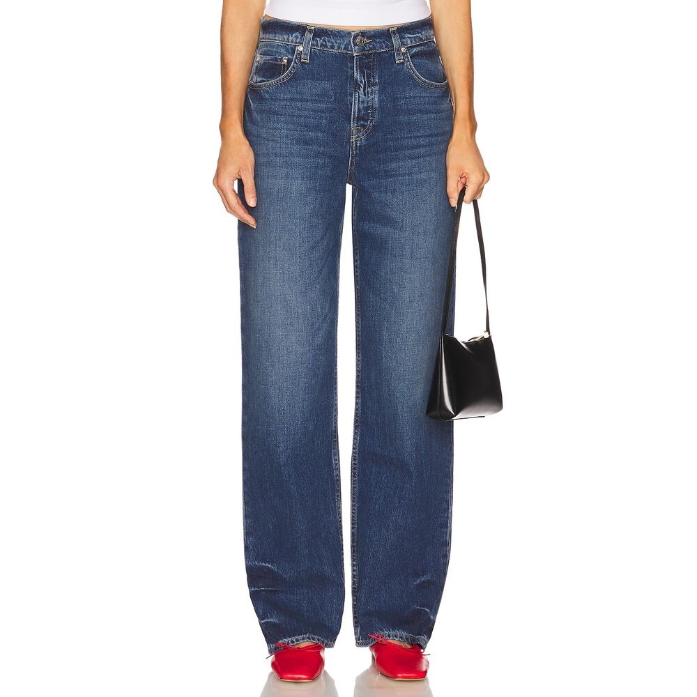 GRLFRND Bella Low Rise Boyfriend Denim Jeans 25 Humboldt Blue Revolve